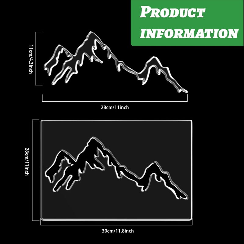 beinkmake Mountain Router Template Acrylic Router Template for Woodworking Inlay Template Charcuterie Board Decorative Router Templates - Image 2